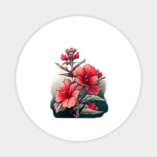 Red Flowers Magnet